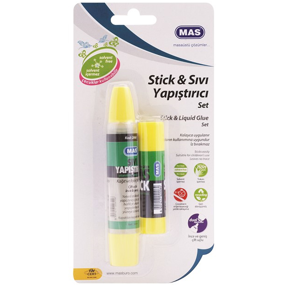 MAS KARTELADA STİCK+SIVI YAPIŞTIRICI SETİ 2071