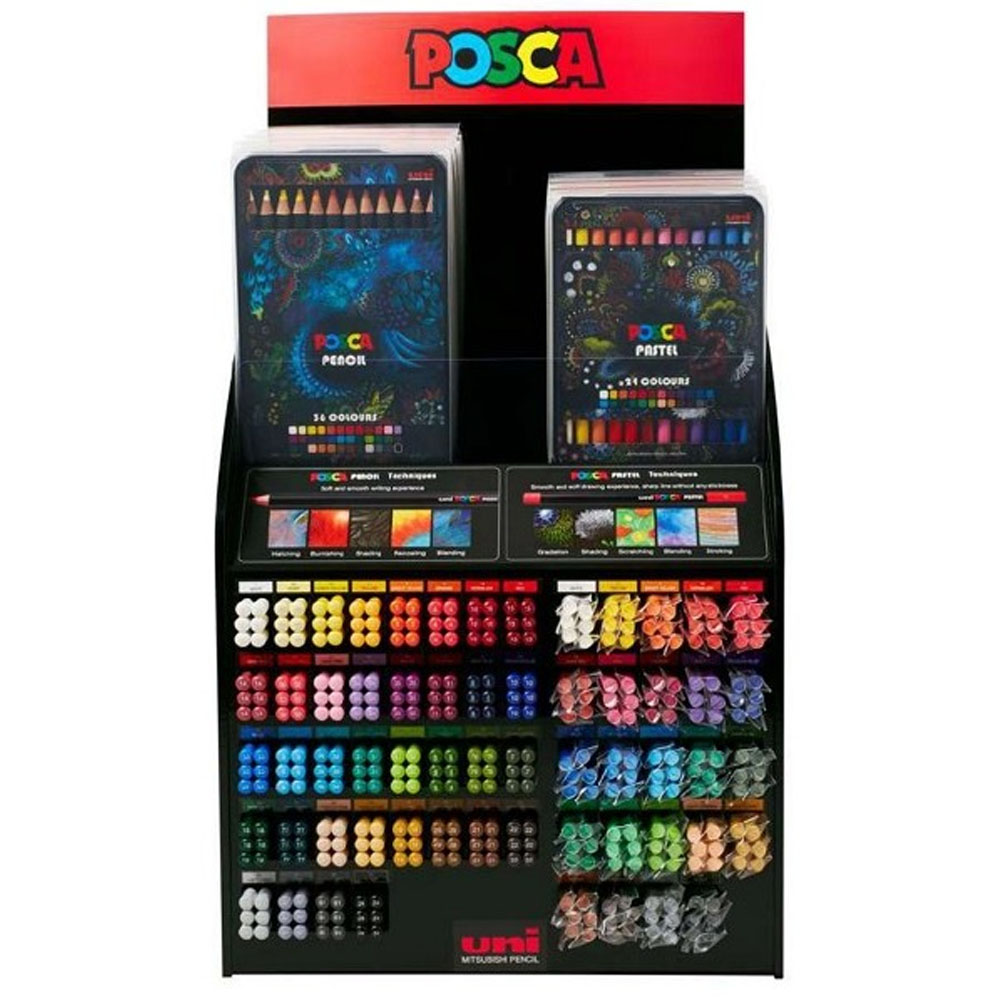 UNİ-BALL POSCA PASTEL & PENCİL 50/D MASAÜSTÜ STANT