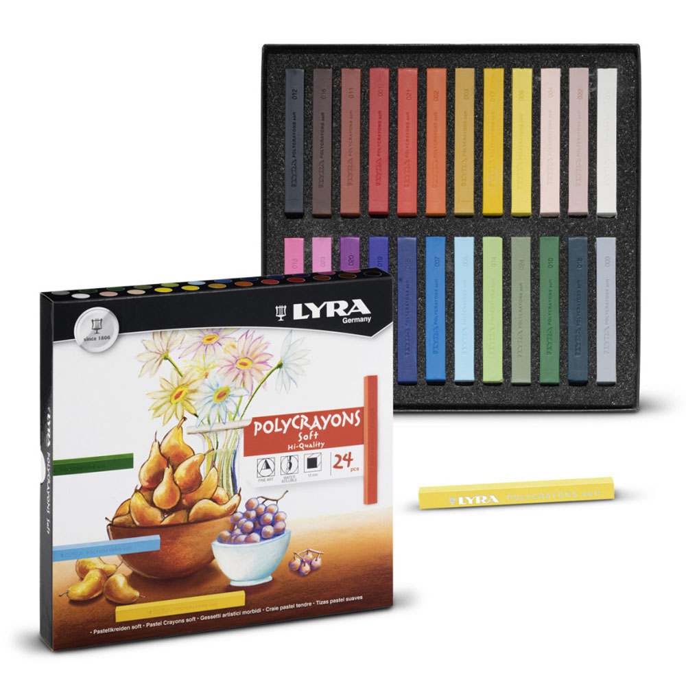 LYRA POLYCRAYONS SOFT TOZ PASTEL BOYA 24 LU