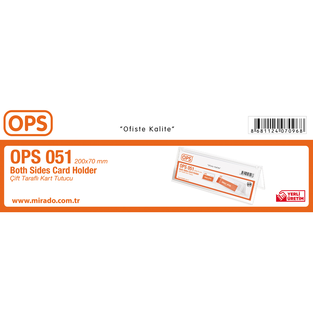 OPS KART TUTUCU ÇİFT TARAFLI YATAY DP 051
