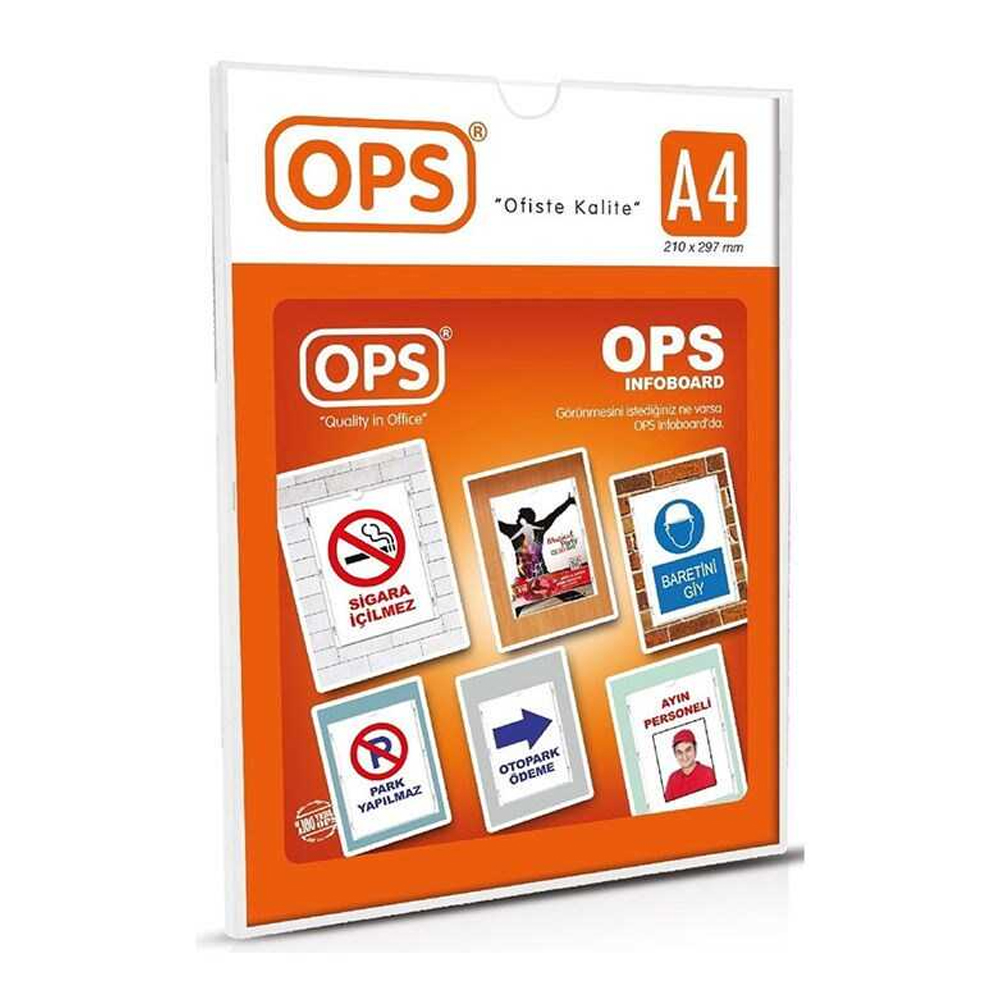 OPS AFİŞ TAŞIYICI SERGİLEME ÜRÜNÜ DUVAR TİPİ A4 070