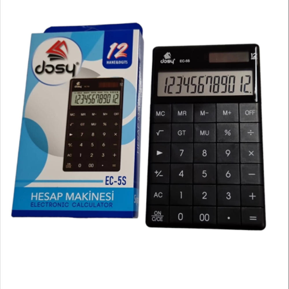 DOSY HESAP MAKİNESİ ORTA BOY SİYAH EC-5S