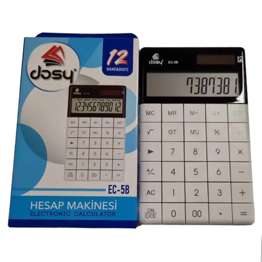 DOSY HESAP MAKİNESİ ORTA BOY BEYAZ EC-5B