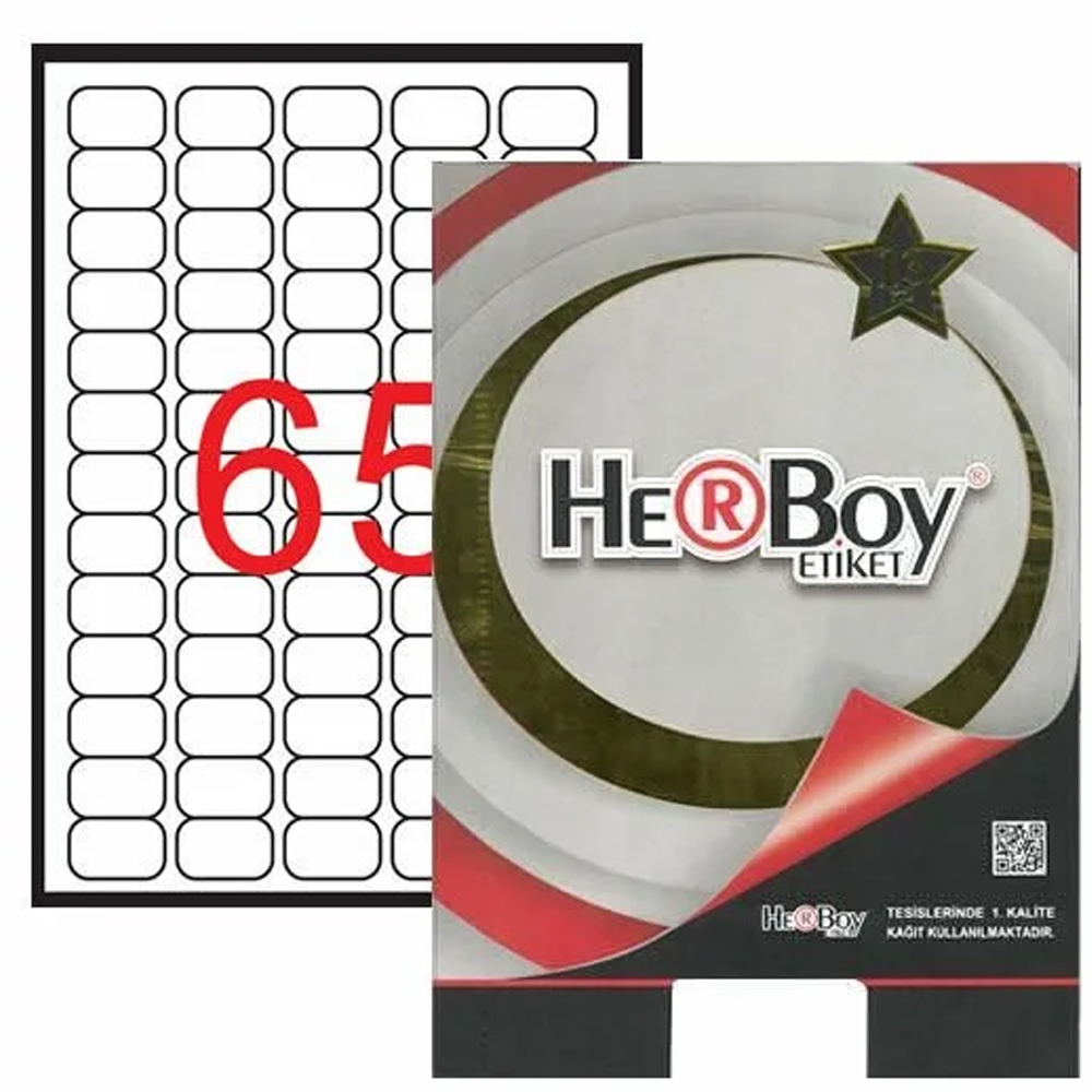 HERBOY LASER ETİKET 100 YP 38.1X21.2 LAZER-COPY-INKJET HB-1065