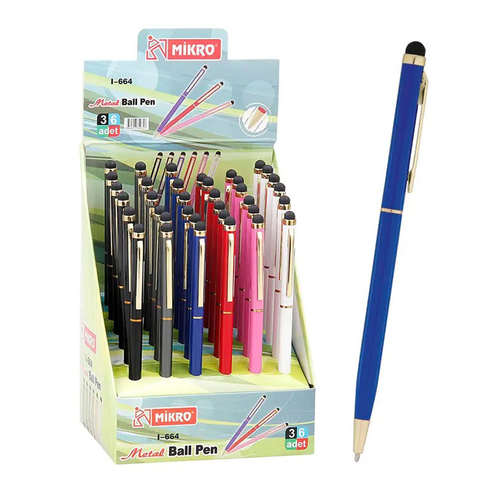 MİKRO TÜKENMEZ KALEM METAL 36 LI L-664