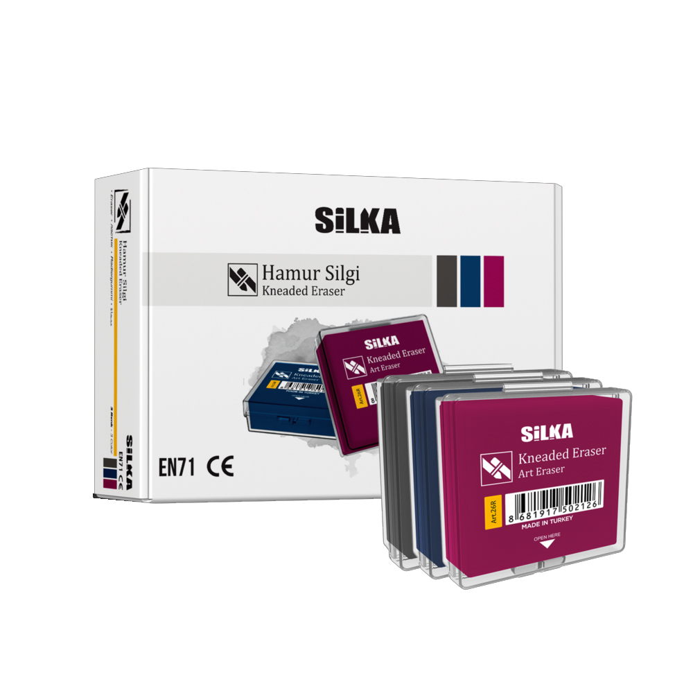 SİLKA HAMUR SİLGİ RENKLİ 12 Lİ ART.26R