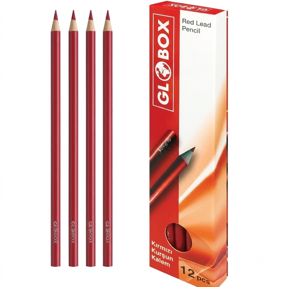 GLOBOX KIRMIZI KURŞUN KALEM 2594