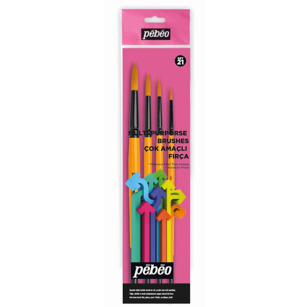 PEBEO FIRÇA SETİ YUVARLAK NO:2,5,8,12 4 LÜ SET-21
