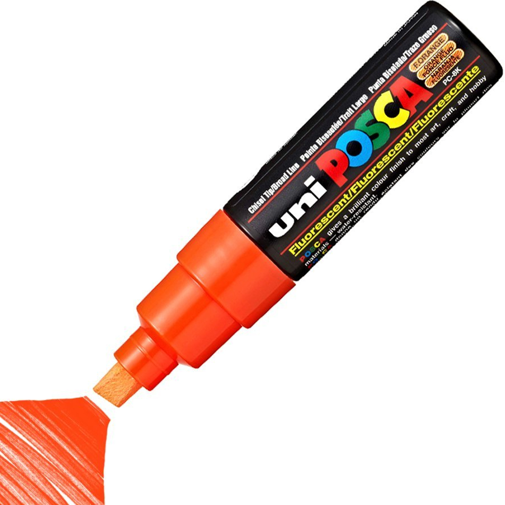 UNİ-BALL POSCA 8.0 SU BAZLI BOYAMA MARKÖRÜ F.TURUNCU PC-8K