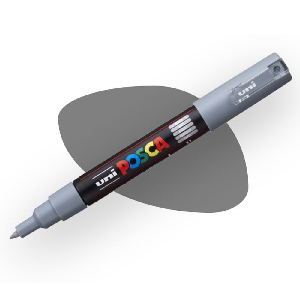 UNİ-BALL POSCA 0.7 SU BAZLI BOYAMA MARKÖRÜ GRİ N PC-1M