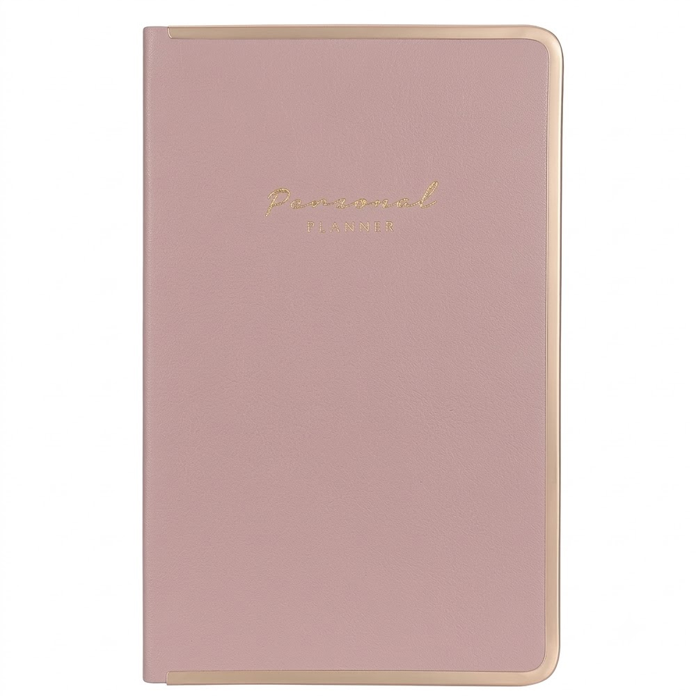 VİCTORİAS JOUR MONACO VEGAN DERİ SERT KAPAK DEFTER 96 YP 13X21 PUDRA