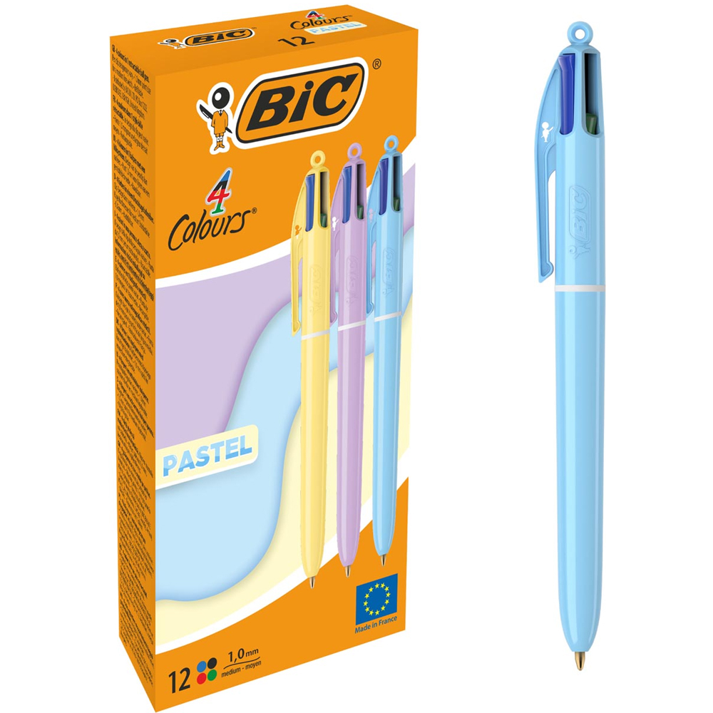 BİC TÜKENMEZ KALEM 4 COLOURS PASTEL 12 Lİ 517320