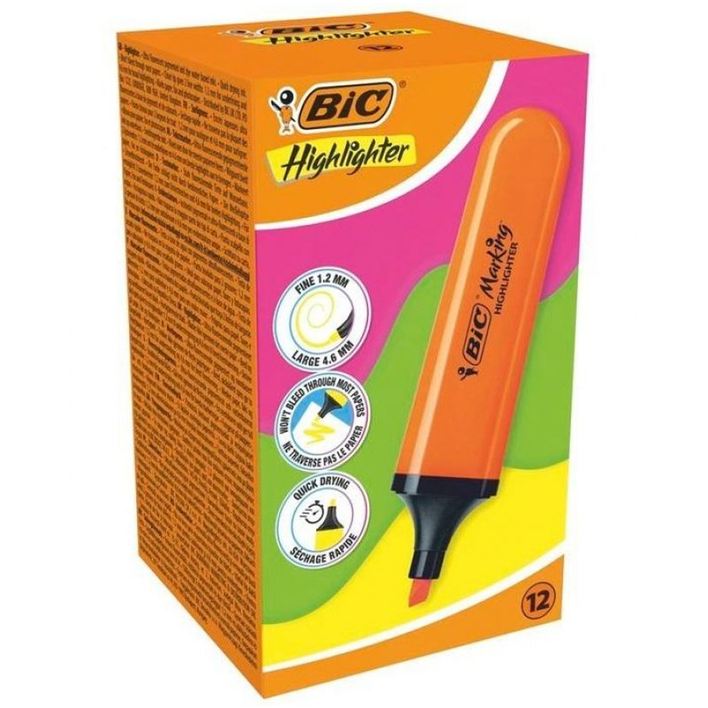 Bic Markıng Flat Hıghlıghter 10 Lu Turuncu