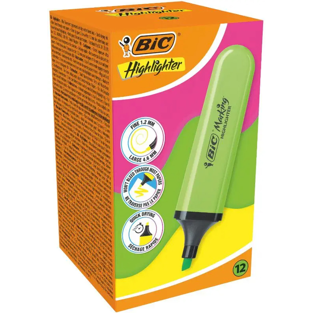 Bic Markıng Flat Hıghlıghter 10 Lu Yeşil