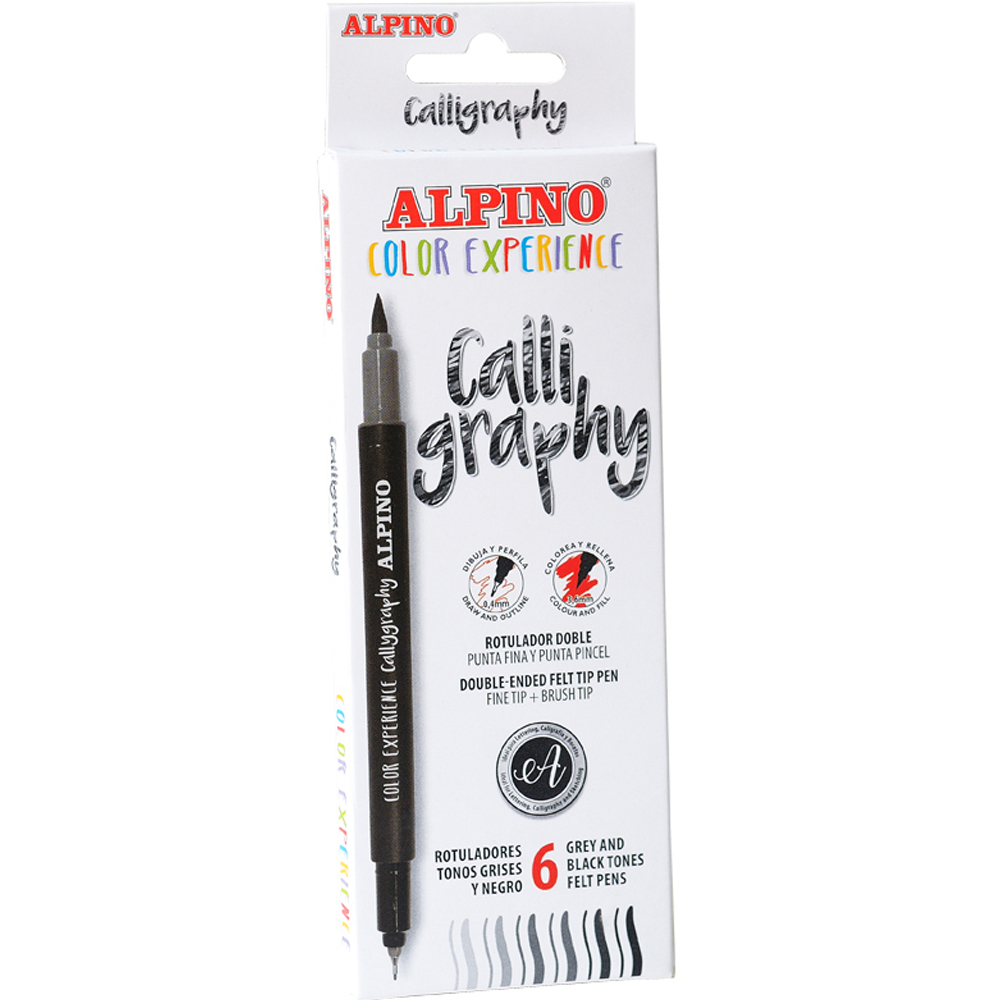 ALPİNO CALIGRAPHY SET 6 LI ÇİFT YÖNLÜ AR-001040