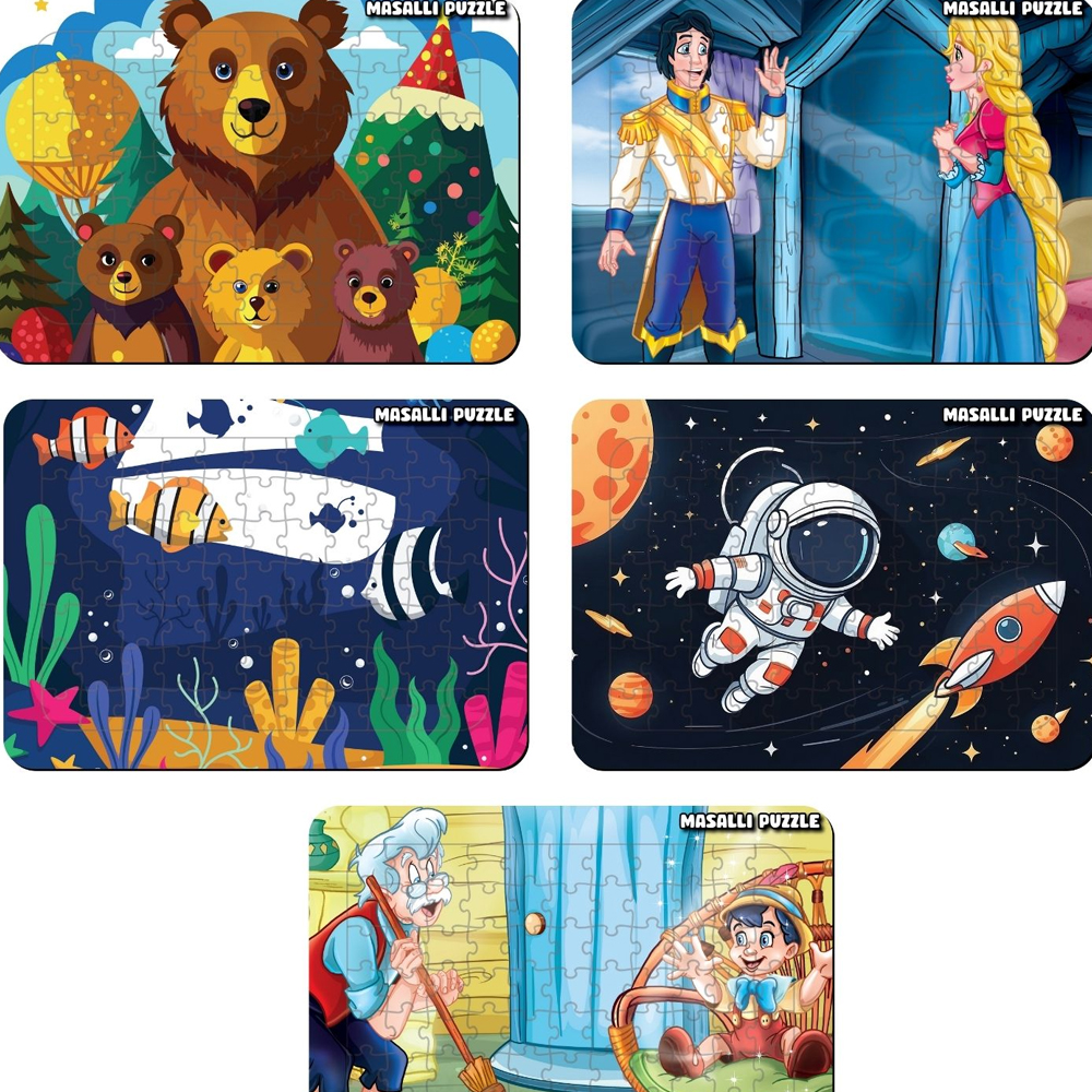 LİLART MASALLI PUZZLE 99 PRÇ 24X34 50 Lİ 10 ASS