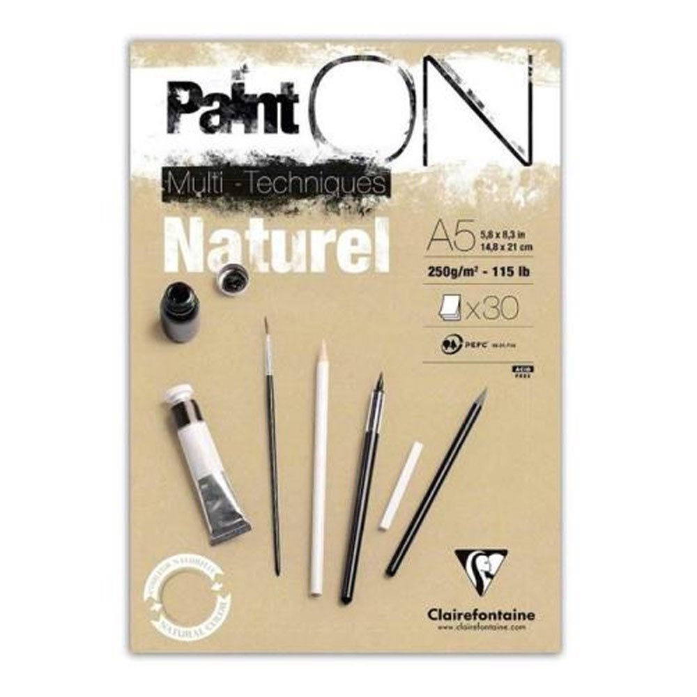 CLAİREFONTAİNE PAİNT-ON NATUREL A5 250G.30YP KR TK KISA KN YP 4 LÜ