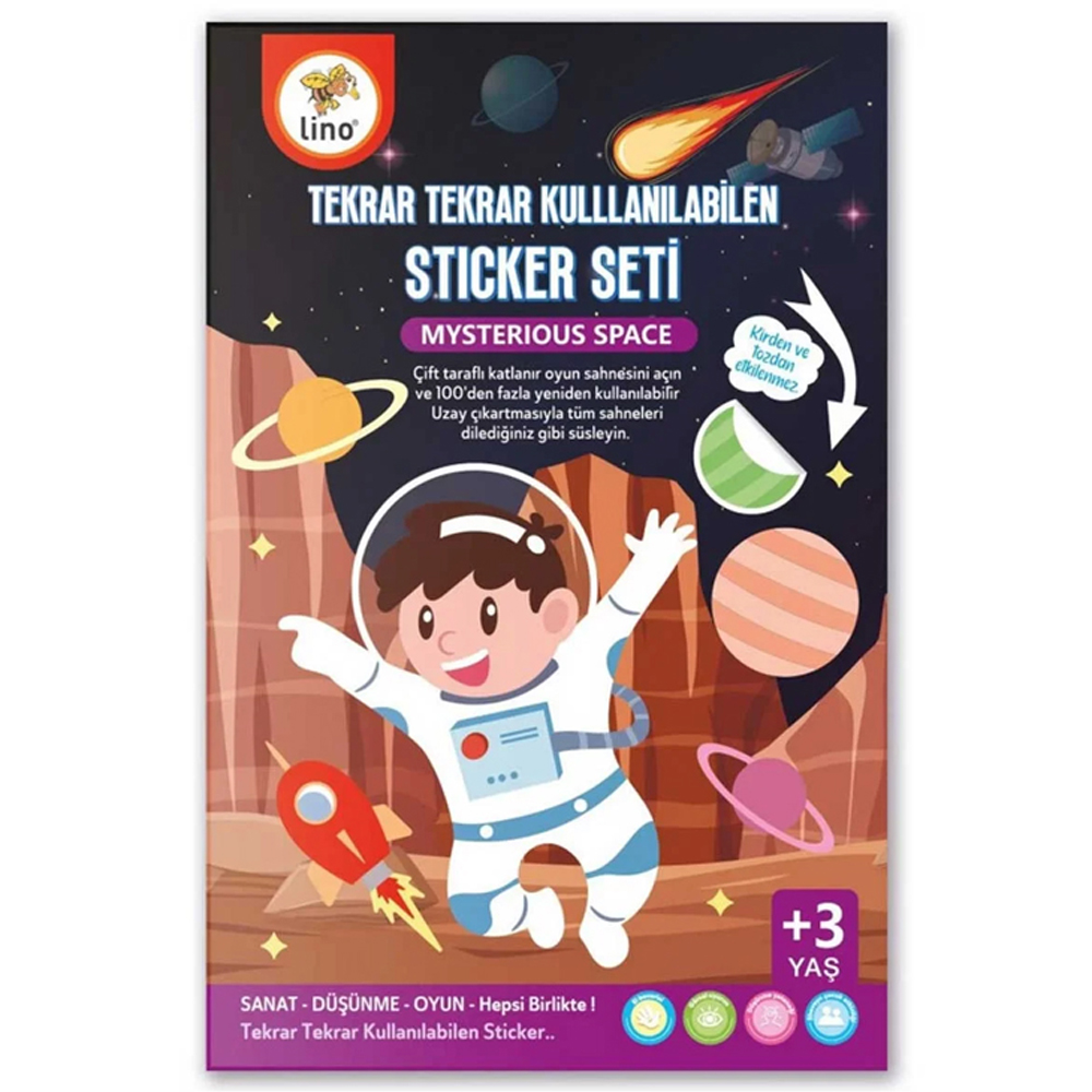 LİNO TEKRAR TEKRAR KULLANILABİLEN STİCKER SETİ SPACE LS-400