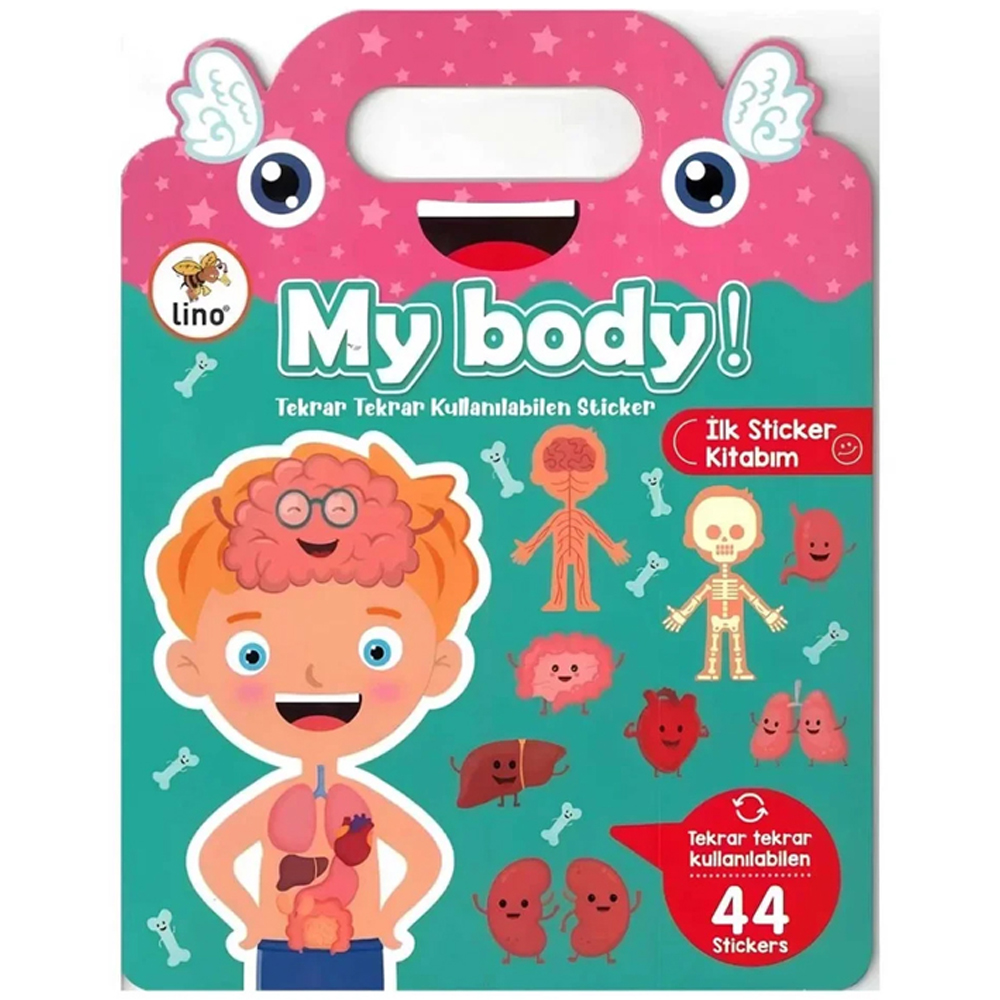 LİNO TEKRAR TEKRAR KULLANILABİLEN İLK STİCKER KİTABIM MY BODY LS-500