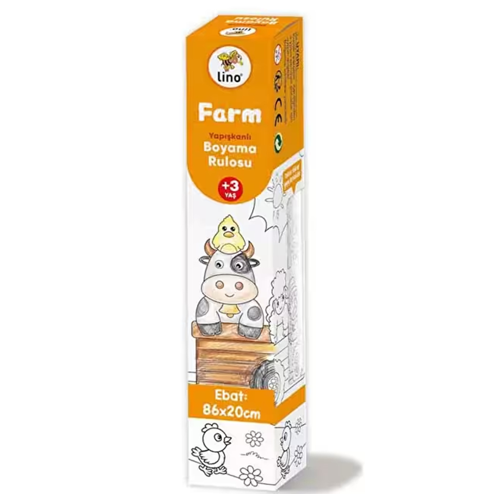 LİNO YAPIŞKANLI BOYAMA RULOSU FARM 86X20 CM LS-101