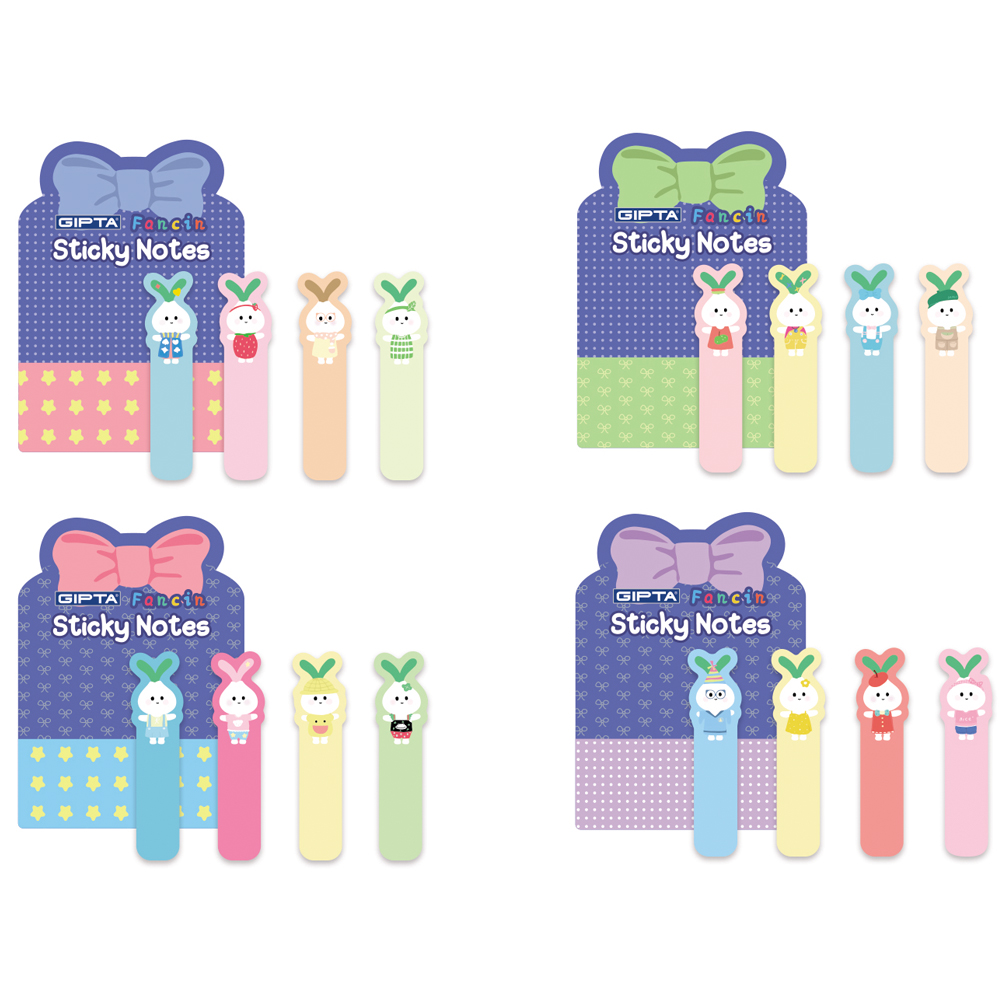 Gıpta Yapışkan Not-4Prç.k.ayraçlı Desenli 48 Li Std