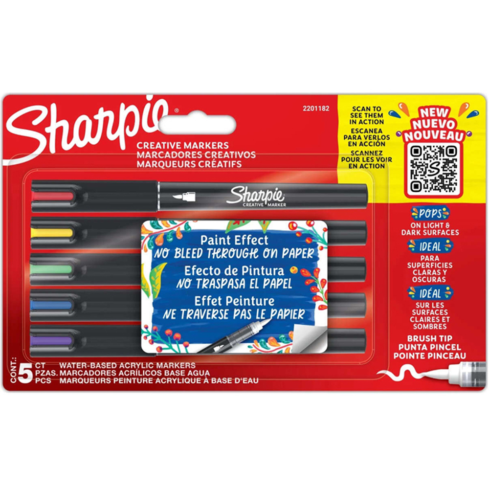SHARPİE MARKÖR AKRİLİK FIRÇA UÇ 5 Lİ BLS 2201182