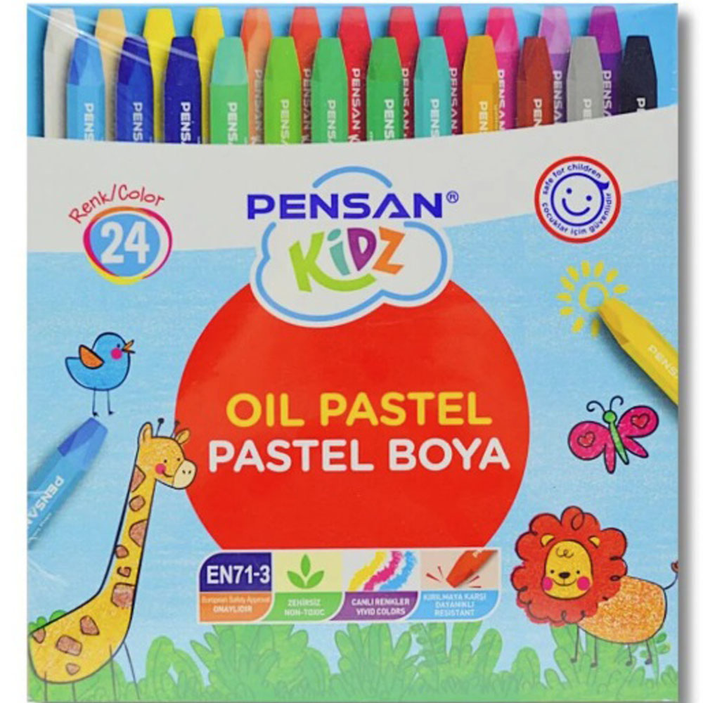 PENSAN PASTEL BOYA KİDZ KARTON 24 RENK