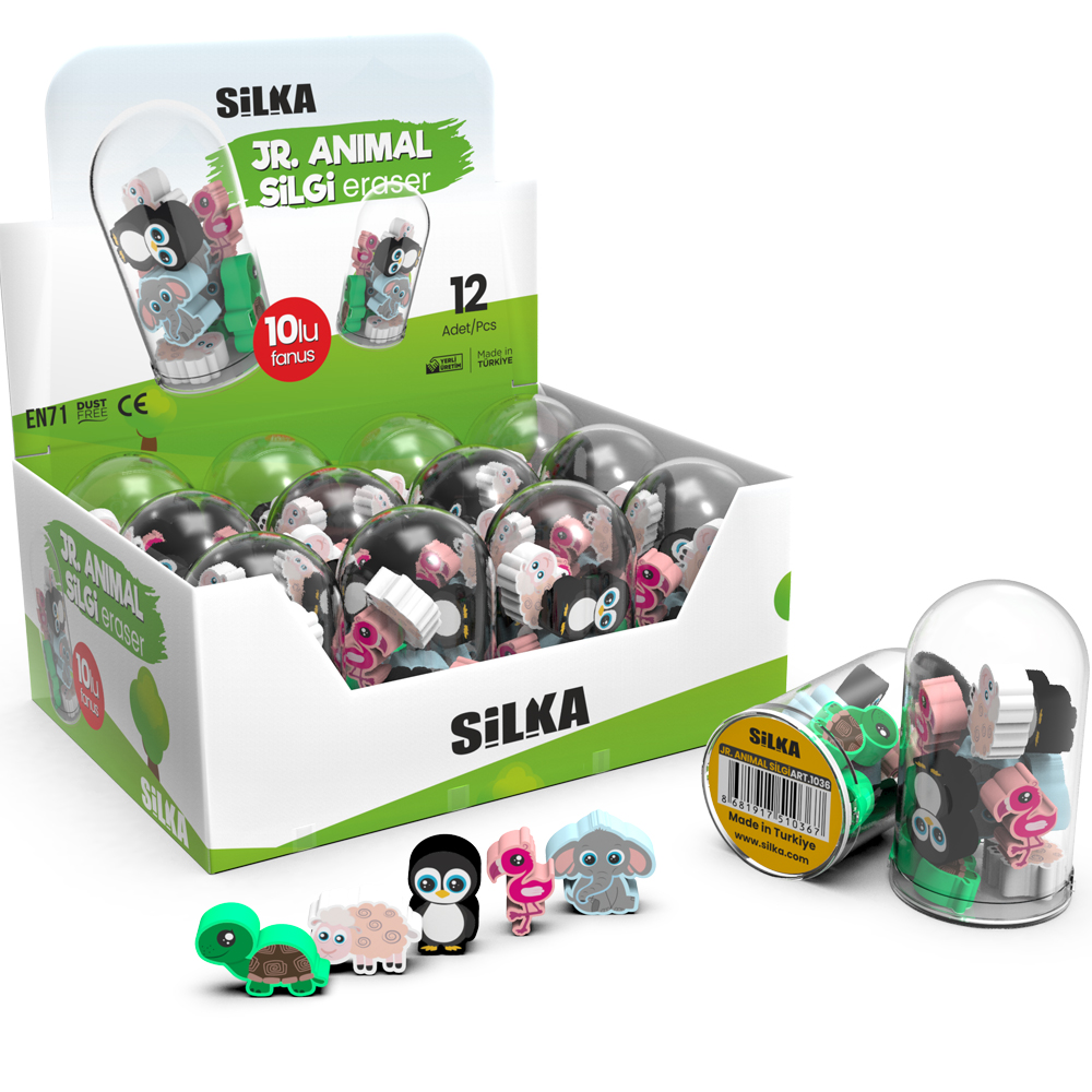 SİLKA SİLGİ JR.ANİMAL 12 Lİ ART.1036