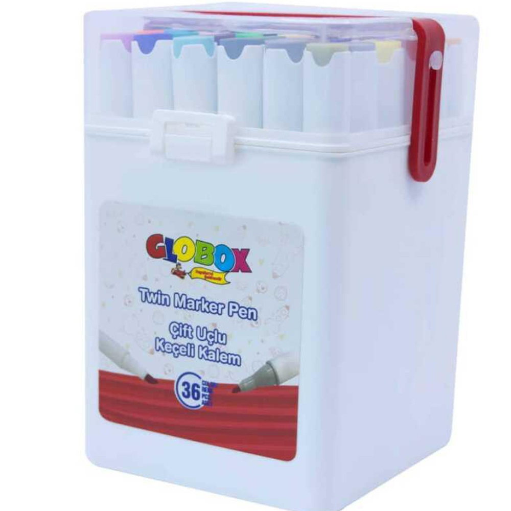 GLOBOX KEÇELİ KALEMÇİFT UÇLU 36 LI 3683
