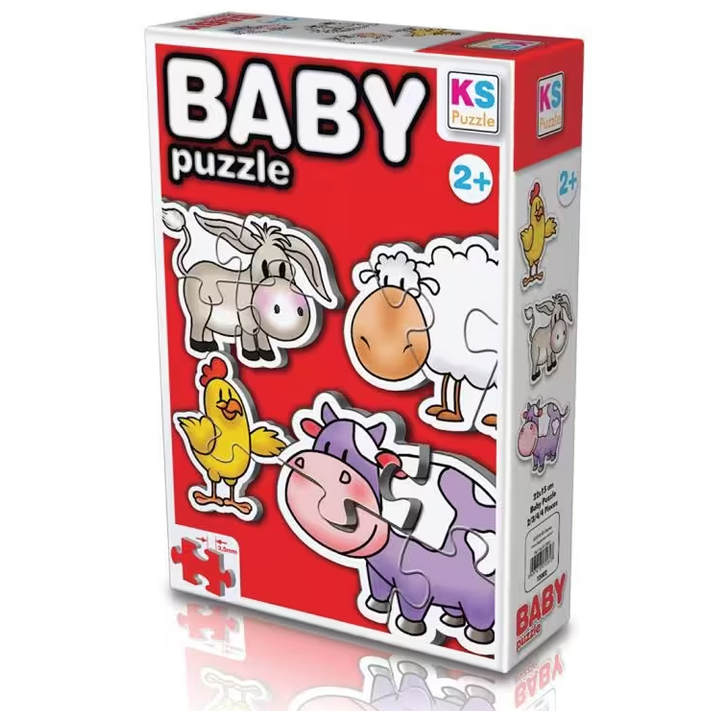 KS GAMES ÇİFTLİK HAYVANLARI/FARM ANİMALS 4İN1 PUZZLE 2/3/4/4 12002