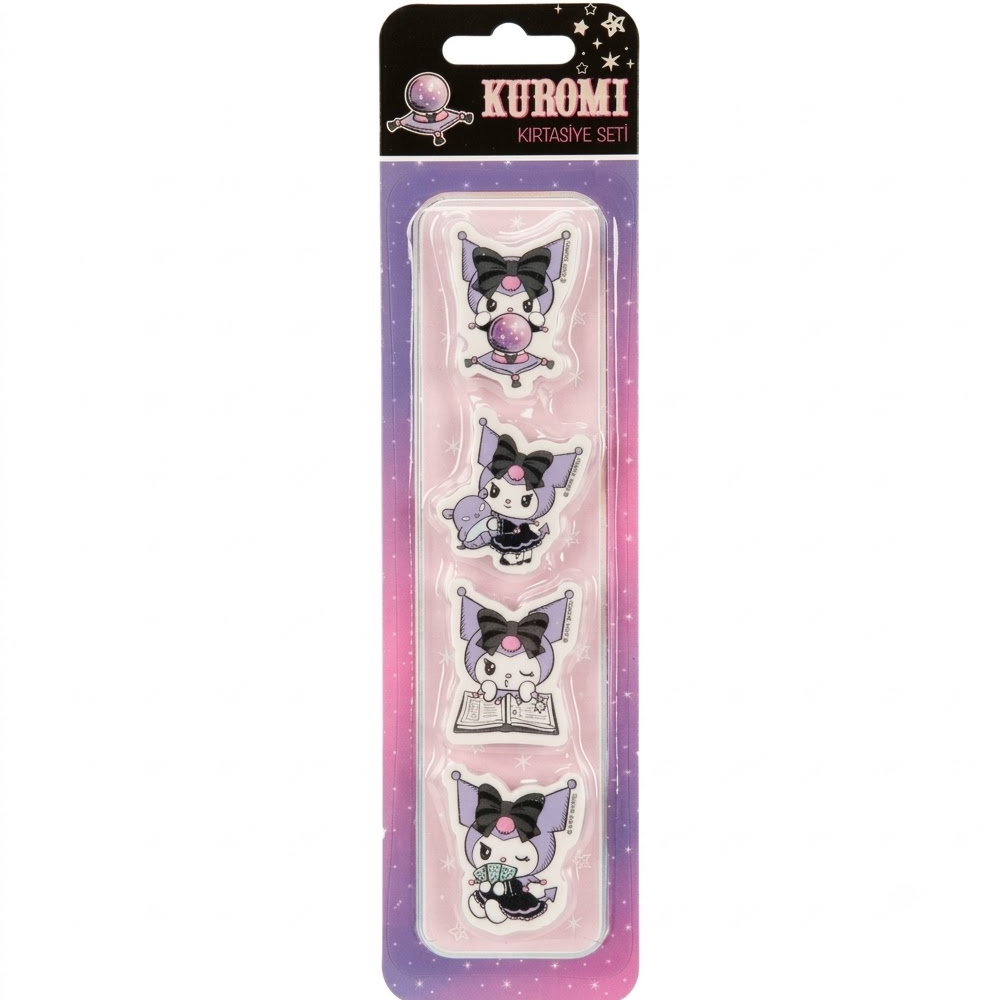 KUROMİ ŞEKİLLİ SİLGİ 4 LÜ BLİSTER