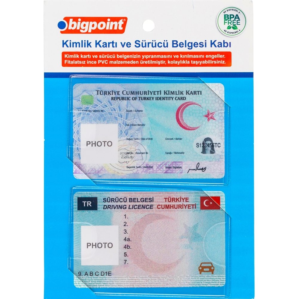 BİGPOİNT KİMLİK-SÜRÜCÜ KART KABI 2 Lİ SET BP671B