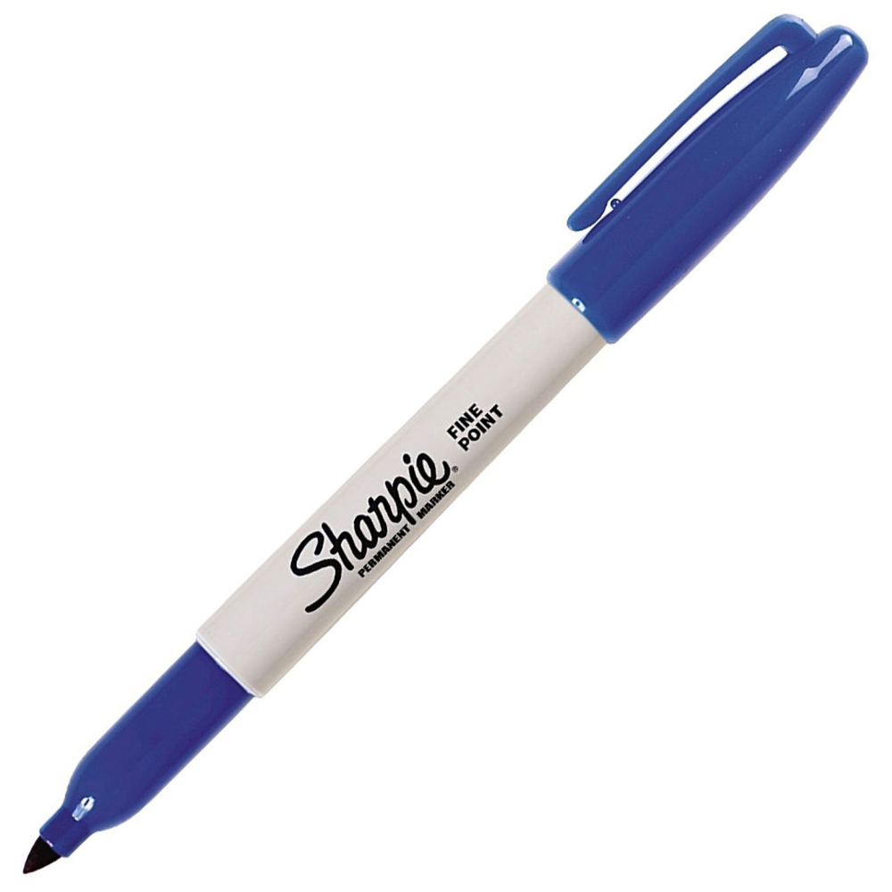 Sharpie Permanent Markör Fine Yuvarlak Uç Mavi S0810950 - 12'li Paket