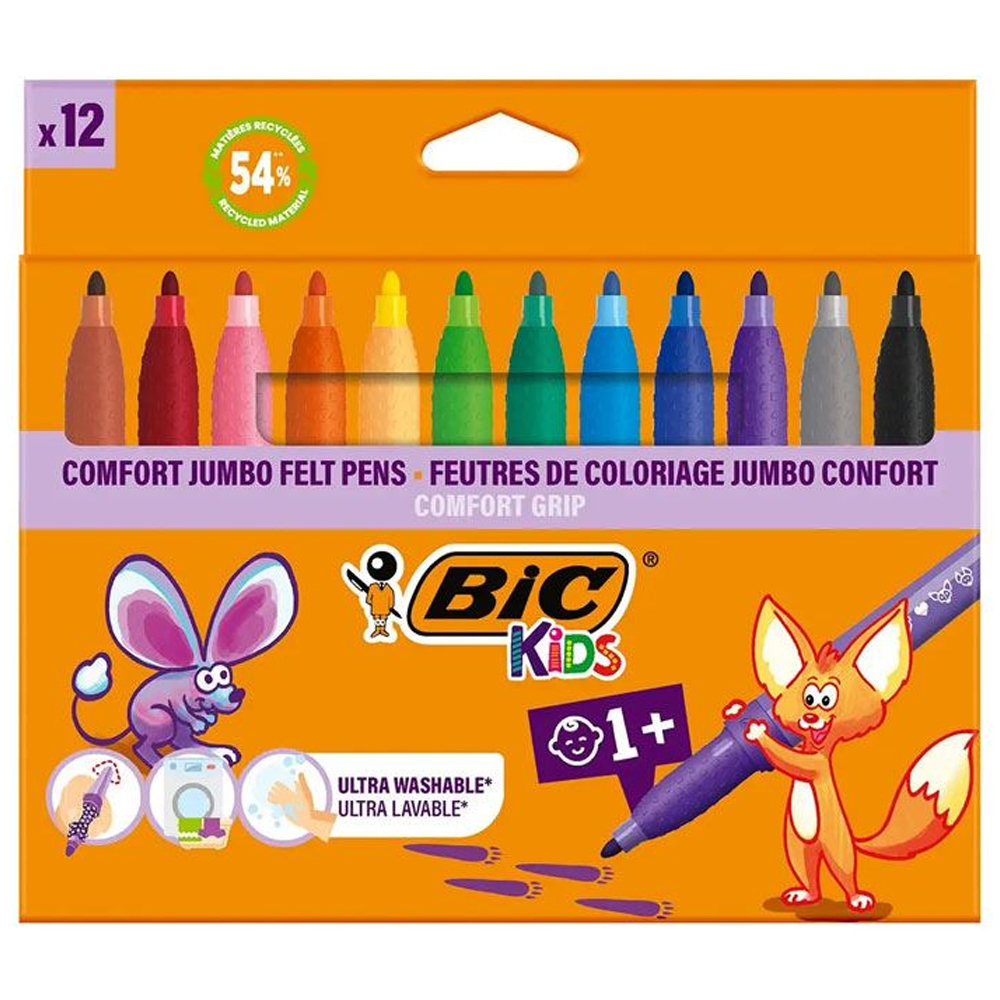 BİC KEÇELİ KALEM COMFORT JUMBO 12 RENK 517250