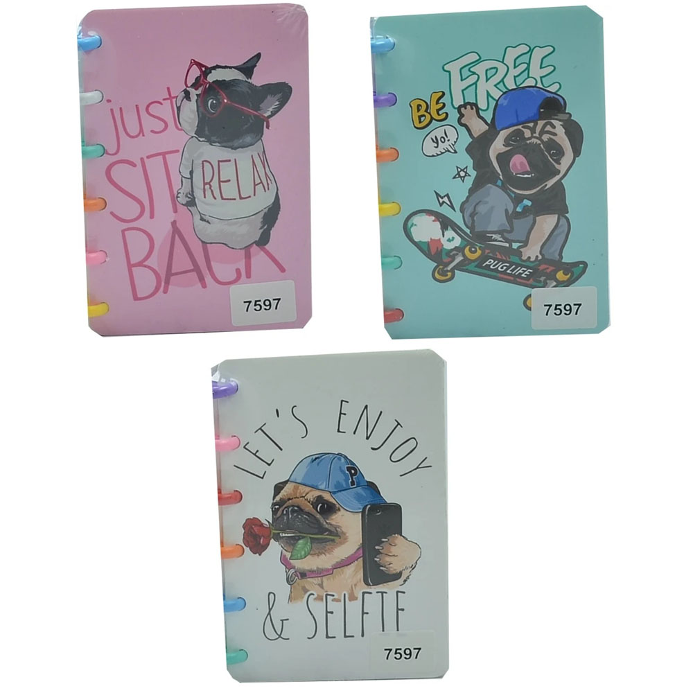 UNİCK COLOR NOT DEFTERİ FREE DOGS RENKLİ HALKAA6 7597