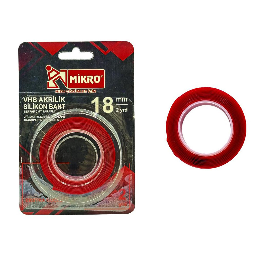 Mikro Akrilik Bant 18Mmx2Mt 12 Li St. Vhb-500