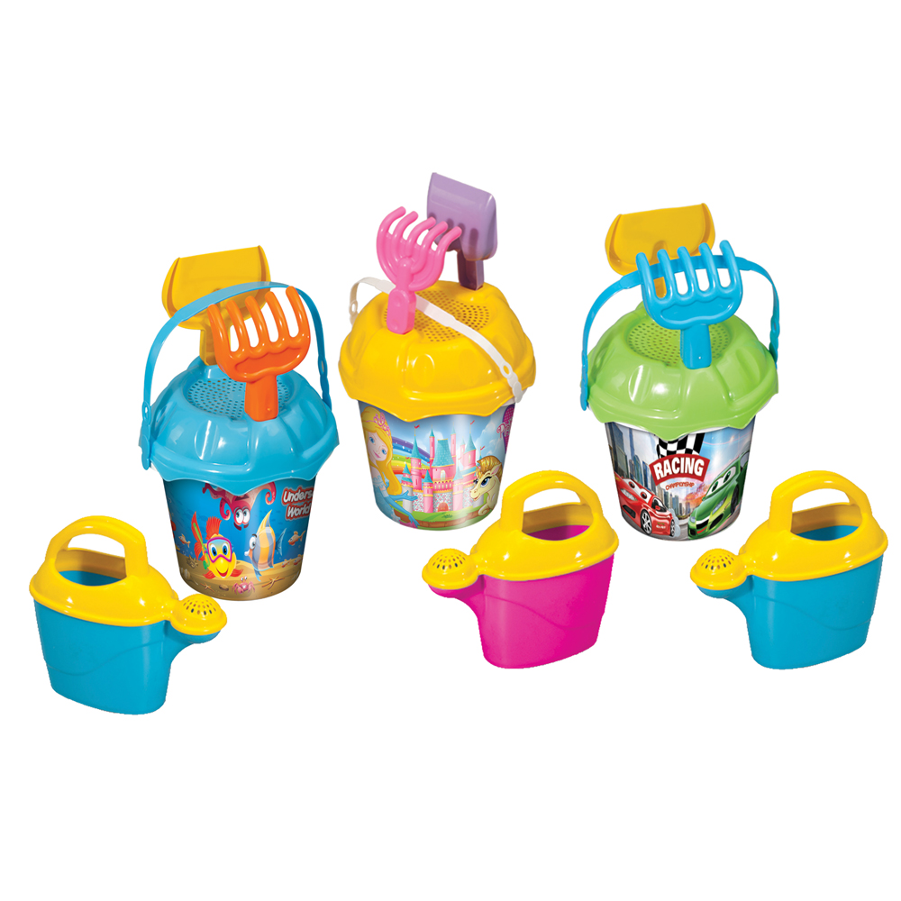 DEDE OYUNCAK RESİMLİ KÜÇÜK KOVA SET (SULUKLU )