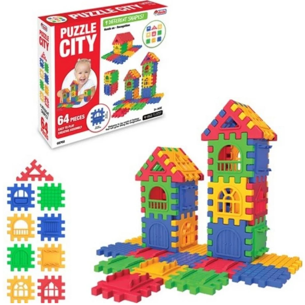 DEDE OYUNCAK PUZZLE CİTY 64 PARÇA