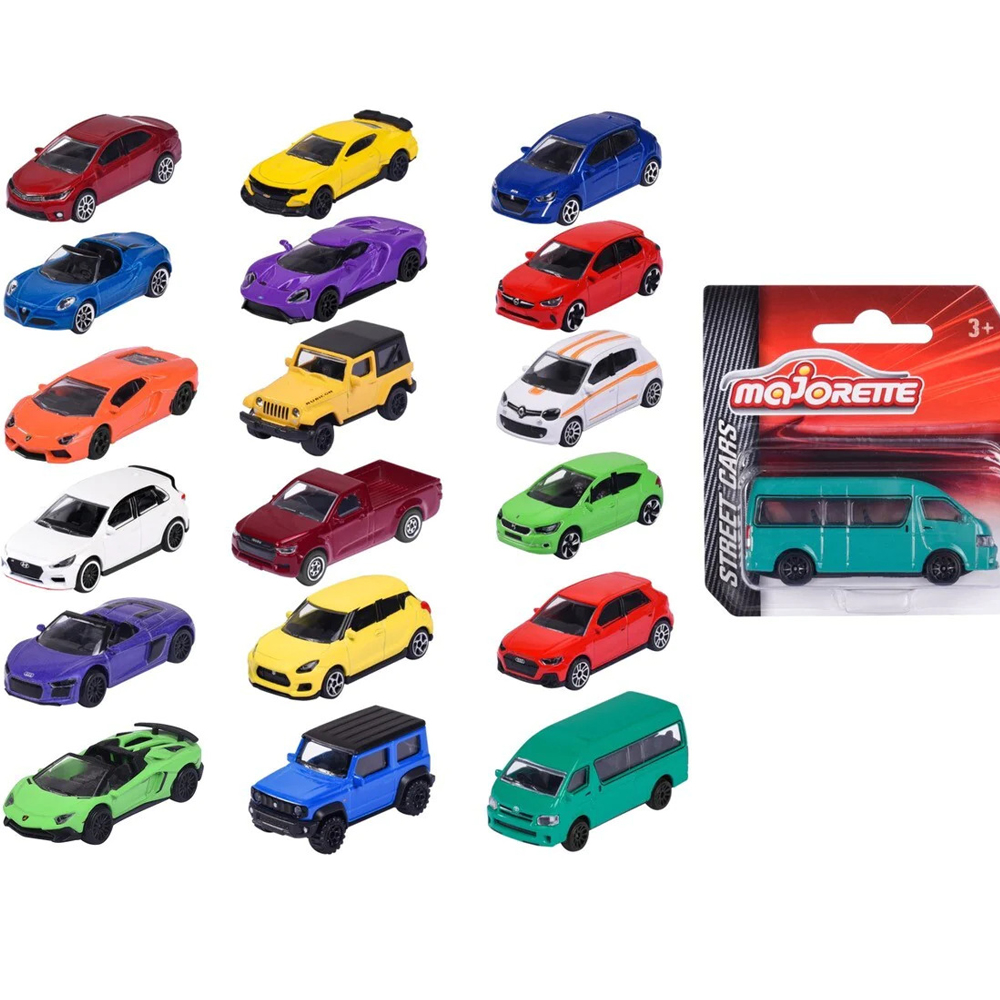 MAJORETTE STREET CARS ASSORTMENT, 18-ASST. SOKAK ARABALARI