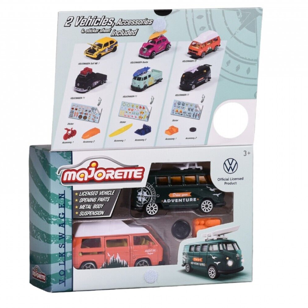 VW THE ORİGİNALS 2 PİECES SET, 3-ASST. MODEL ARABALAR