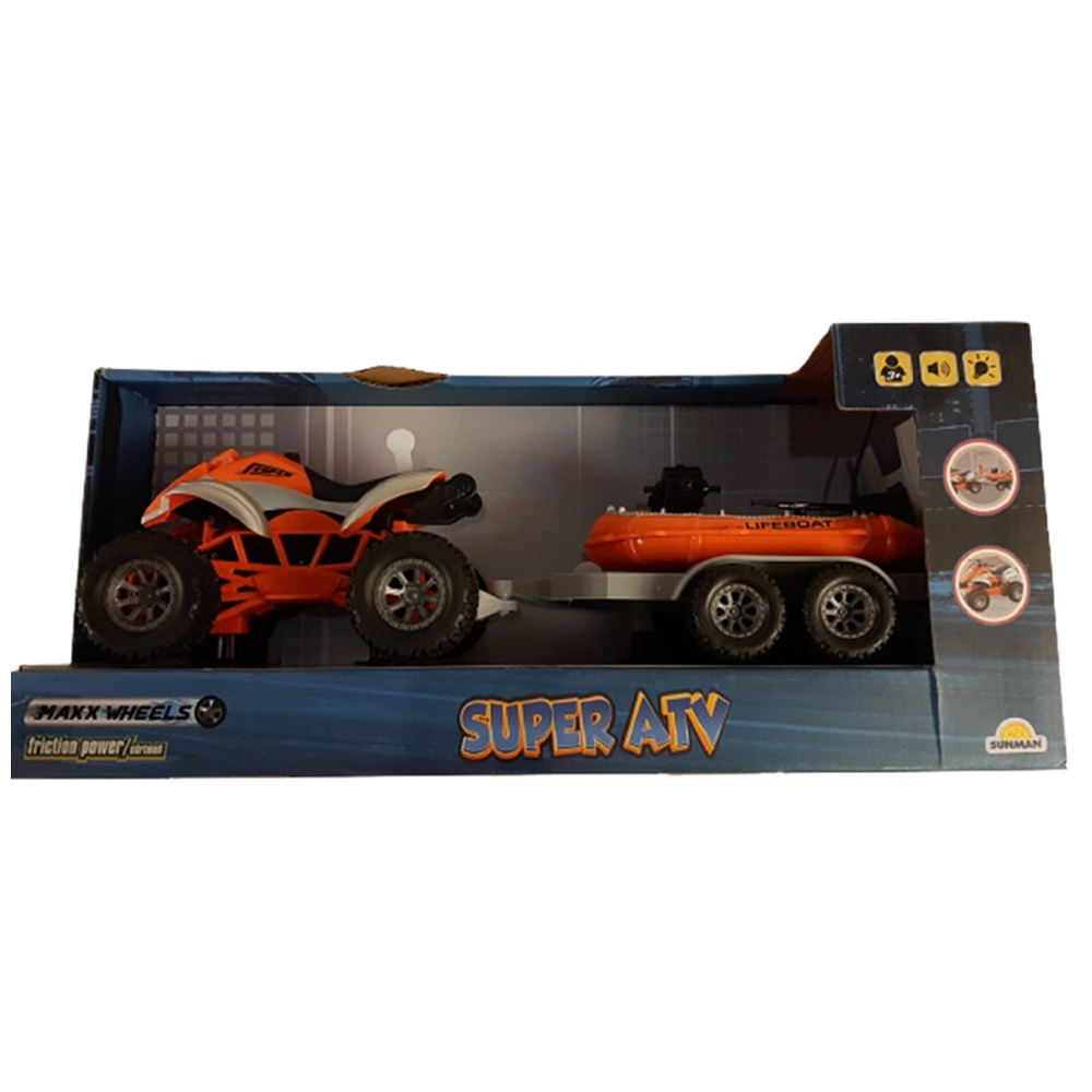 SUNMAN OYUNCAK MAXX WHEELS SÜPER ATV SESLİ VE IŞIKLI SÜRTMELİ ARAÇLAR