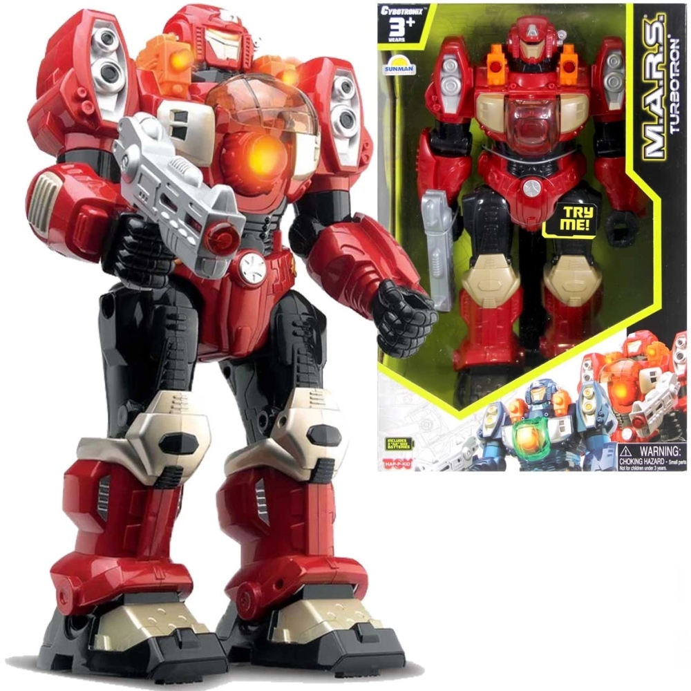 SUNMAN OYUNCAK M.A.R.S. SESLİ VE IŞIKLI YÜRÜYEN TURBOTRON ROBOT 30 CM