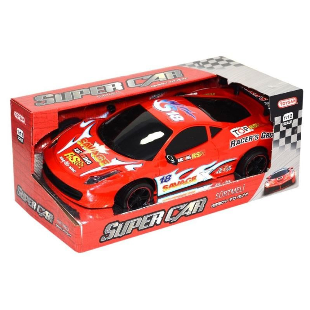 TOYSAN OYUNCAK SÜRTMELİ YARIŞ ARABASI 1:12 RACİNG SÜPER CAR