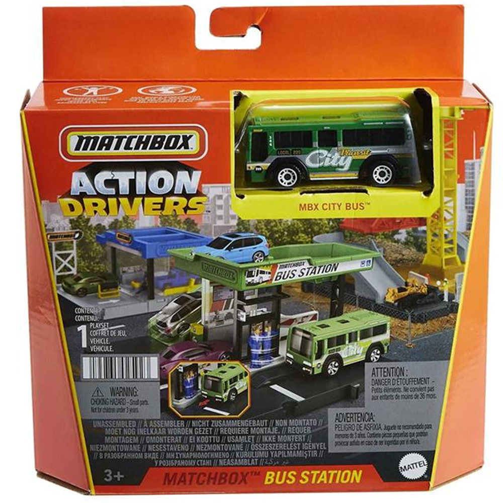 MATCHBOX AKSİYON SÜRÜCÜLERİ OTOBÜS DURAĞI OYUN SETİ VEYA PİZZA HUT TEMALI OYUN SETİ
