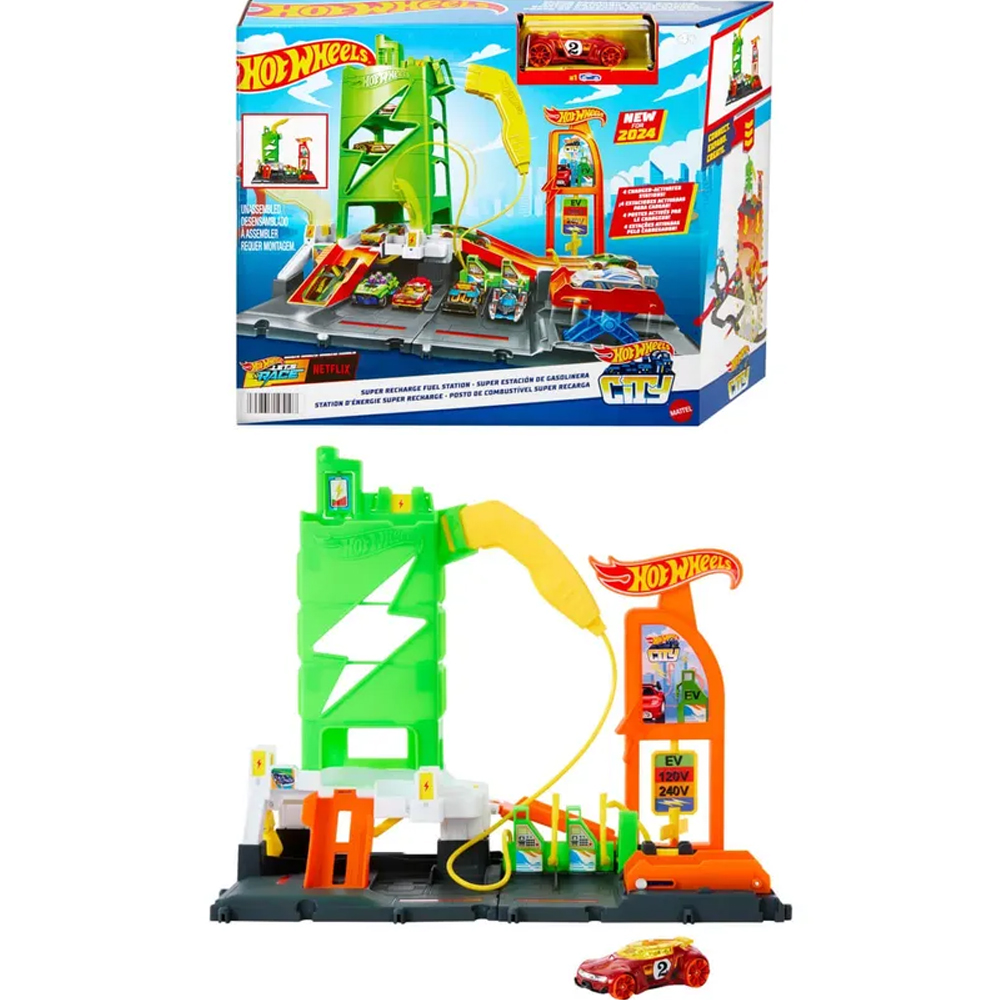 HOT WHEELS ELEKTRİKLİ ARAÇ ŞARJ İSTASYONU OYUN SETİ