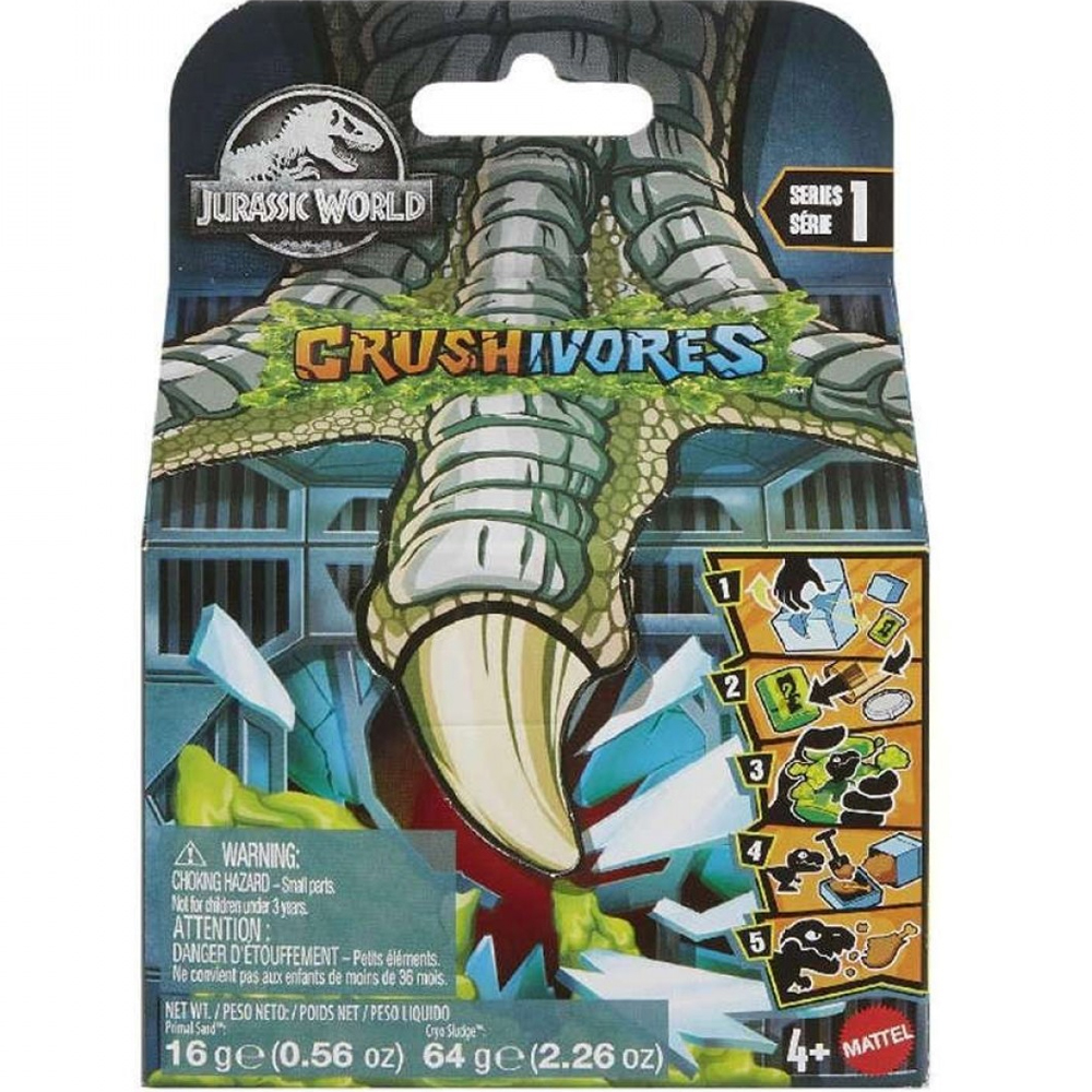 JURASSİC WORLD CRUSHİVORES SERİSİ - SÜRPRİZ AKSESUARLI FİGÜRLER