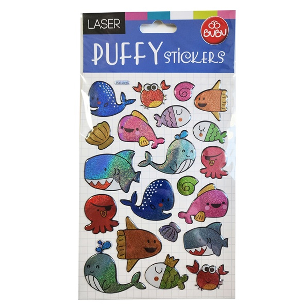 BU-BU DAMLA STİCKERS DENİZ HAYVANLAR! 12,5X23,5 BUBU-PUF-6205