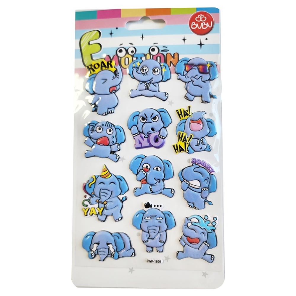 BU-BU EMOTIONS STİCKERS ELEPHANTS 10.9X20.5 BUBU-SWP-1806