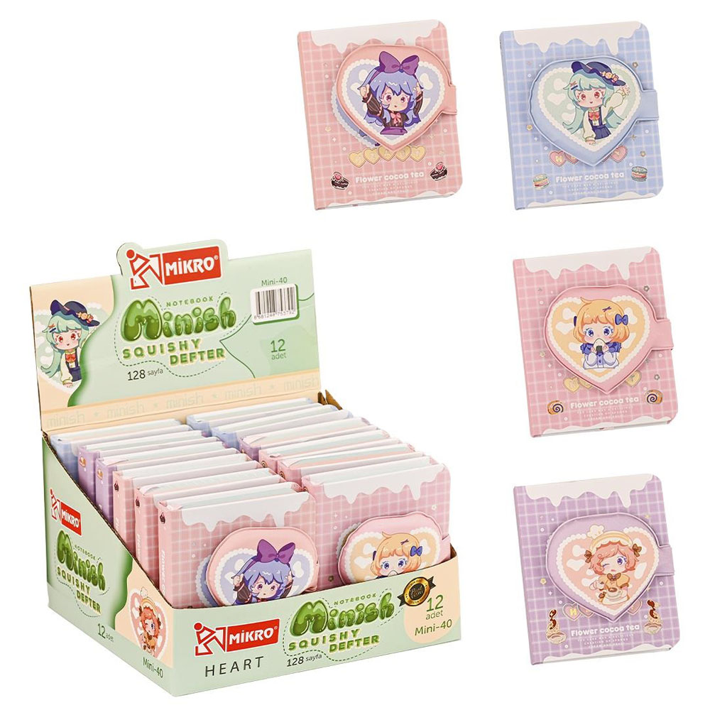MİKRO NOT DEFTERİ MİNİSH HEART SQUİSHY MİNİ 128 YP MİNİ-40