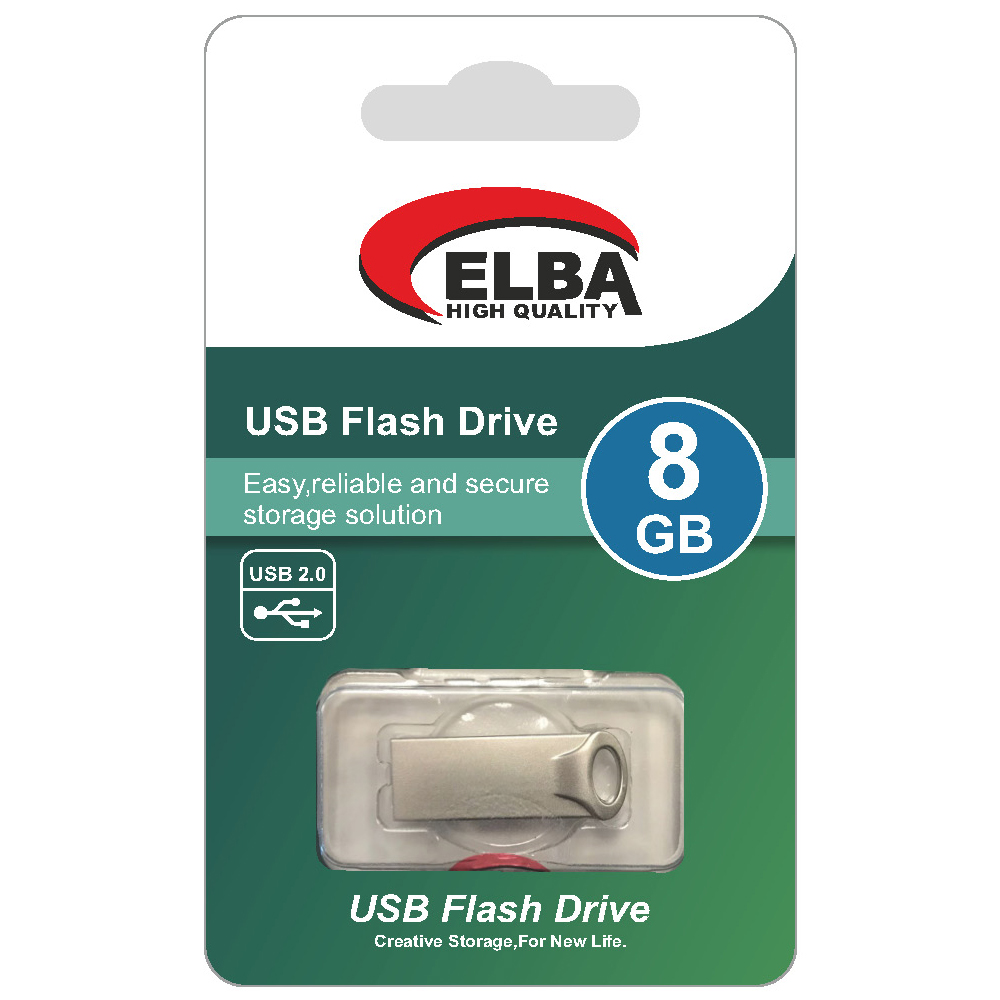 ELBA FLASH BELLEK 8 GB METAL 2.0 USB